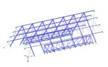 Statisches 3D-Modell Dachtragwerk ohne Sparrenlage (Bestand) Grafik: 2BPlan